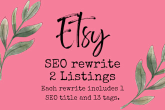 optimize your etsy SEO by writing your etsy titles and tags