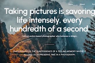 design photography website with online booking