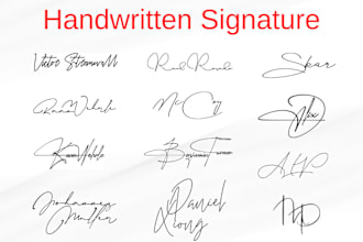 do real artistic handwritten signature logo, calligraphy, photography, autograph
