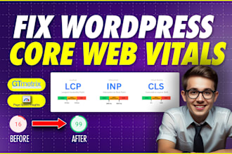 fix wordpress core web vitals issue cls, lcp, fid inp