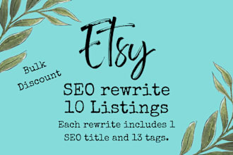 optimize your etsy SEO by writing your etsy titles and tags