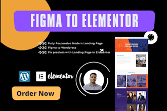 do your website redesign and figma to elementor and wordpress landing page
