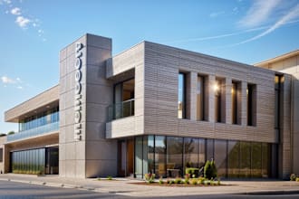 create realistic exterior design, 3d sketchup model, walkthrough and render