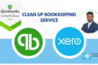 do quickbooks online clean up, xero bookkeeping clean up and bank reconciliation