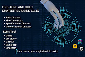 fine tune and built ai rag chatbot by using llms, langchain, llamaindex, python