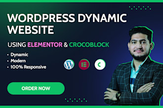 create a dynamic wordpress website using crocoblock, elementor, jetengine