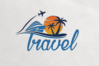 do tourism travel agency vacation and adventure logo design