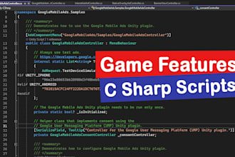 write any c sharp script or add any feature to your unity game