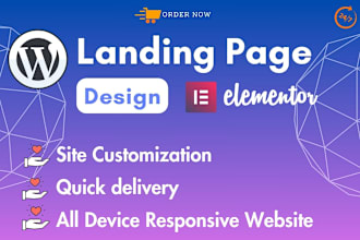 design any landing page or squeeze page into wordpress using elementor