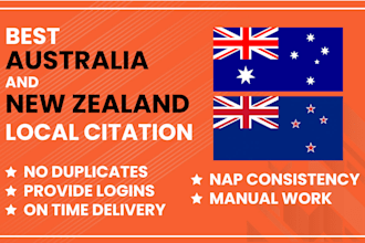 create australia and new zealand local citations for gmb ranking
