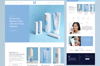 do luxury skincare website cosmetics spa, nails, perfume beauty shopify website