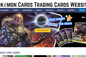 design trading card website collectible psa game card pokemon shopify store