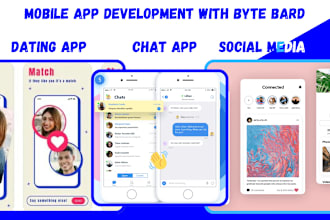develop social chat app, dating app like tinder, social media app, livestreaming