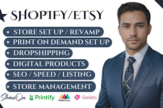build shopify store or dropshipping ecommerce store
