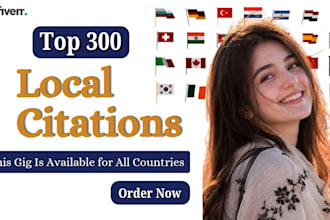 do 350 local citations and directories for any country