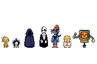make undertale or deltarune overworld sprites