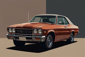 draw your car into vector cartoon portrait