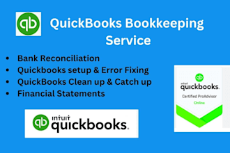 do clean up, reconciliation, quickbooks bookkeeping