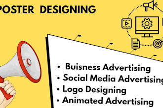 design stickers or logo for you and poster designing