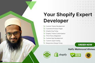 fix shopify bug, theme fix, store design and liquid code