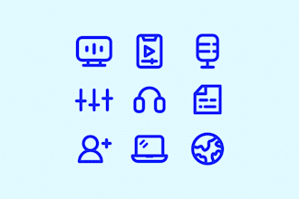 design a minimal and simple line icons