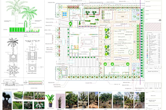 prepare landscape design with planting details and boq