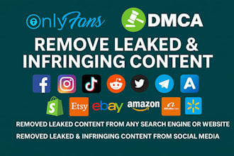 remove infringing and leaked content from insta,reddit,tiktok,twitter under dmca