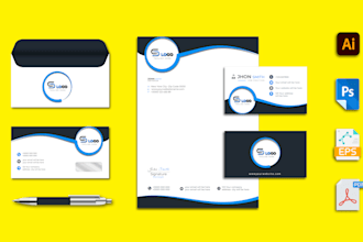 do business card letterhead and stationery branding all item