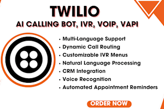 build twilio, vapi, ai calling bot, IVR, voip, phone call forwarding system