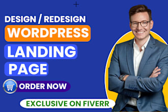 do wordpress website design wordpress landing page design business landing page