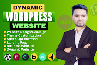 design responsive wordpress  website with elementor and acf