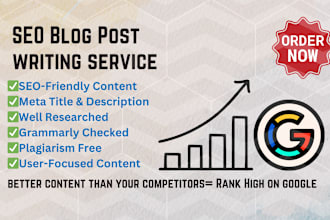 write and publish SEO friendly articles or blogs for 1 month
