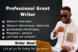 do grant writing, grant proposal, grant research business plan and rfp