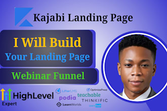kajabi landing page, leadpages, webinar funnel, online course or ghl expert