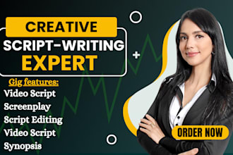 script writing, crowdfunding video, short forms video, TV script, movie script