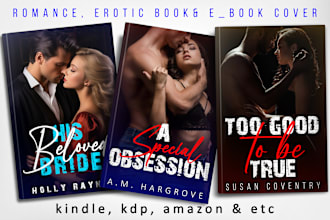 design professional romance book or ebook cover for amazon kindle