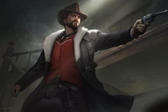 draw you splash art, illustration, oc, game art, fantasy art