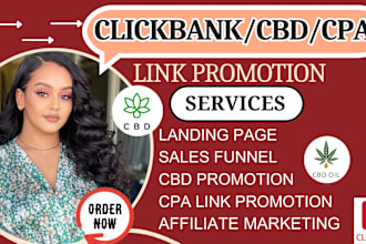 do clickbank affiliate link promotion, CPA marketing, cbd, CPA promotion