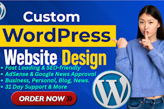 build wordpress blog website, personal website, business website, news website