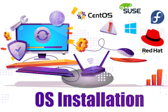 do os installation windows, redhat, centos, fedora, kali, suse, ubuntu