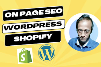 onpage seo for wordpress and shopfiy website for google ranking