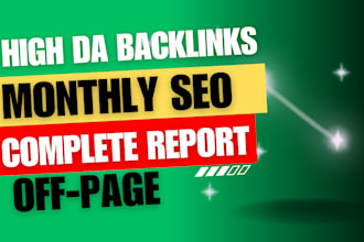 provide monthly SEO service for 1st page google rankings
