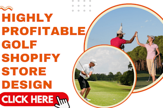 design profitable golf shopify store sport accessories shopify store
