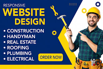 design construction, handyman, plumbing, realtor business website