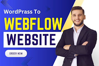 redesign your wordpress, wix or squarespace site in webflow