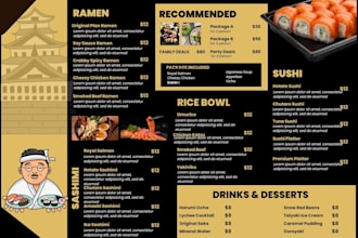 design restaurant menu,truck food menu, flyer,posters