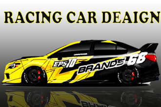 design professional and modern racing car wrap, sports car