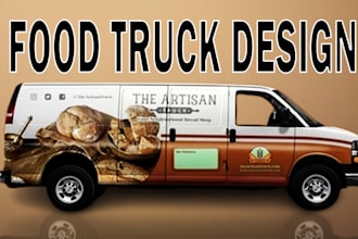 design amazing food truck wrap, car wrap, van wrap design