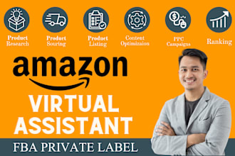 be your amazon fba consultant and amazon virtual assistant, set up amazon store