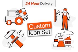 design unique custom icon set in 24 hours